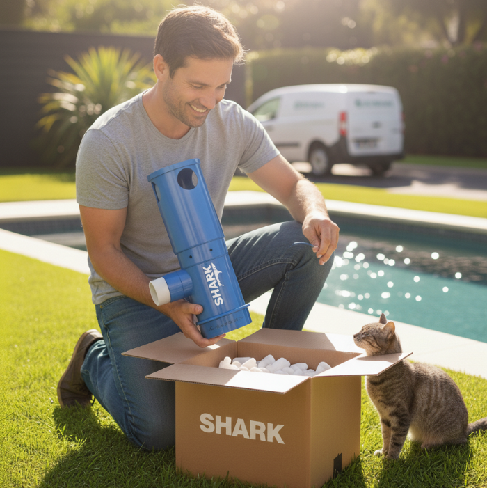 *Skimmer de Piscina SHARK – água limpa, ajuste perfeito