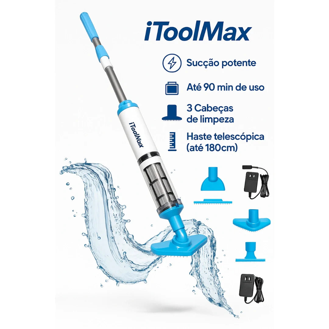 iToolMax – Aspirador de Piscina Recarregável 3 em 1 Fc